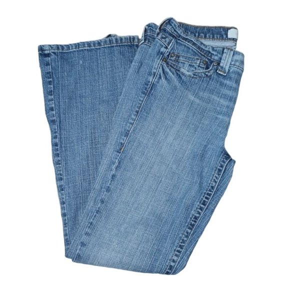 Mossimo Denim Jeans Juniors Size 13 FRAYED Stretch Boot Cut - Picture 5 of 16